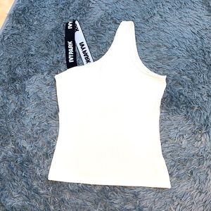 Ivy Park Ribbed One Shoulder Top XS
